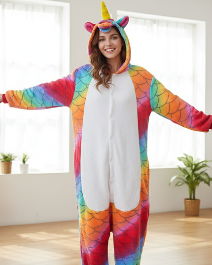 unicorn onesie for adults - in-use
