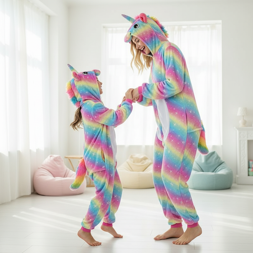 unicorn onesie for tweens - in-use