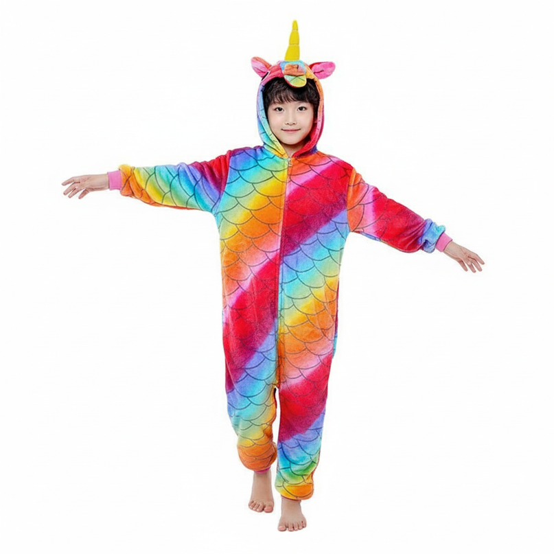 unicorn onesie pajamas - white-bg
