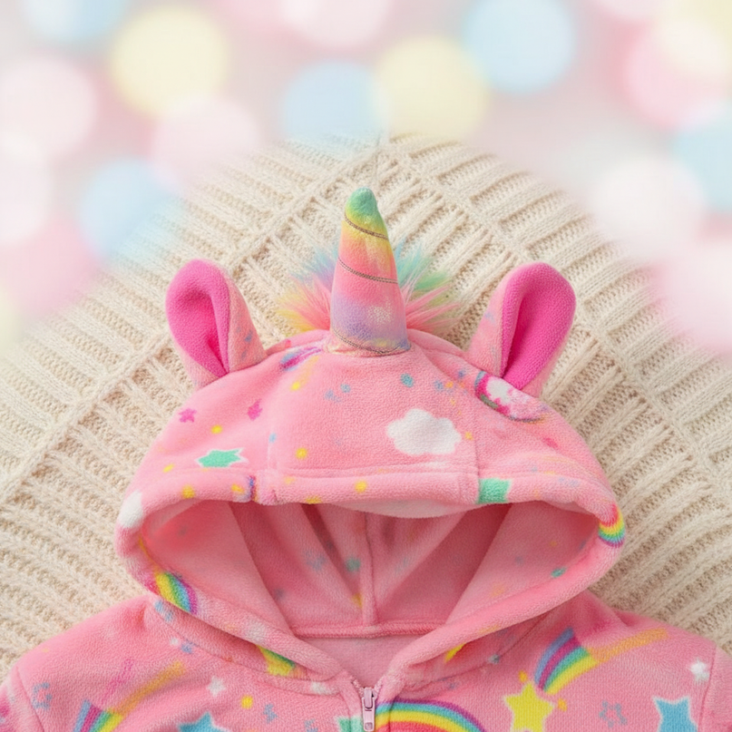unicorn onesie stars - detail