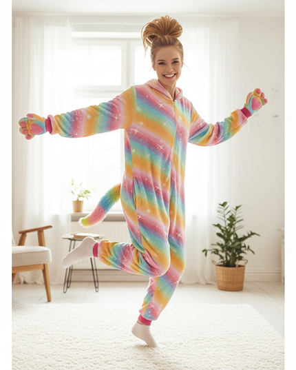 unicorn onesie teenager - in-use