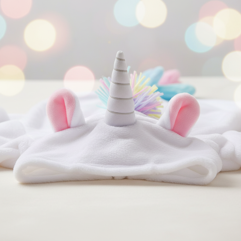 unicorn onesie white - detail