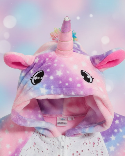 unicorn onesie with tail - detail