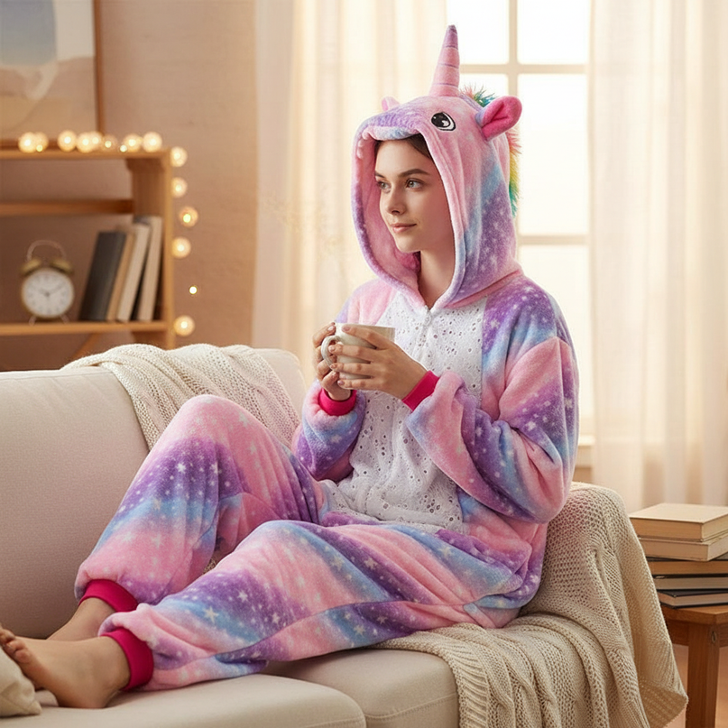 unicorn onesie with tail - lifestyle
