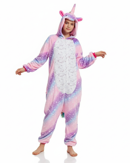 unicorn onesie with tail - white-bg