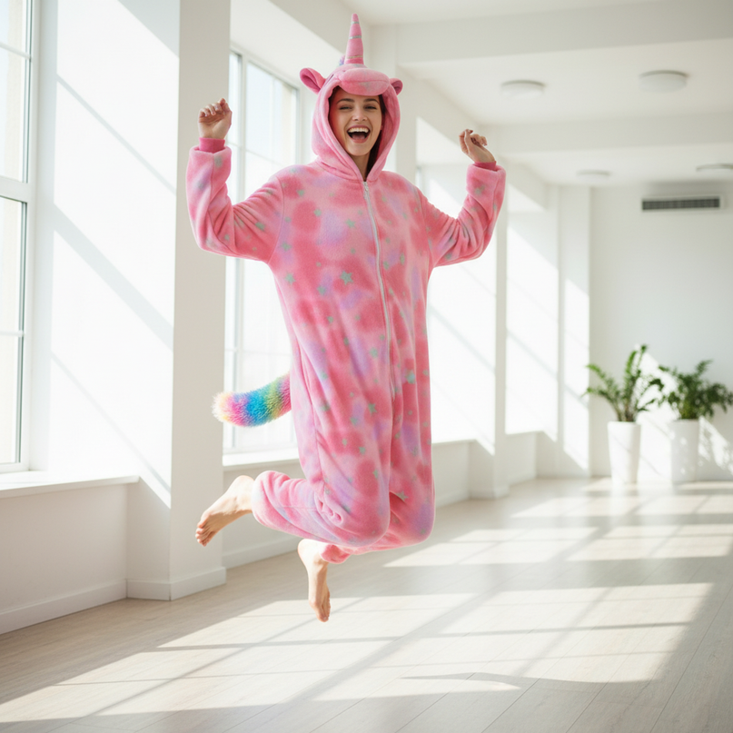 unicorn onesie womens - in-use