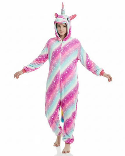unicorn onesie zip up - white-bg