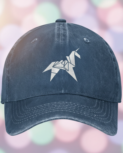 unicorn origami cap - detail