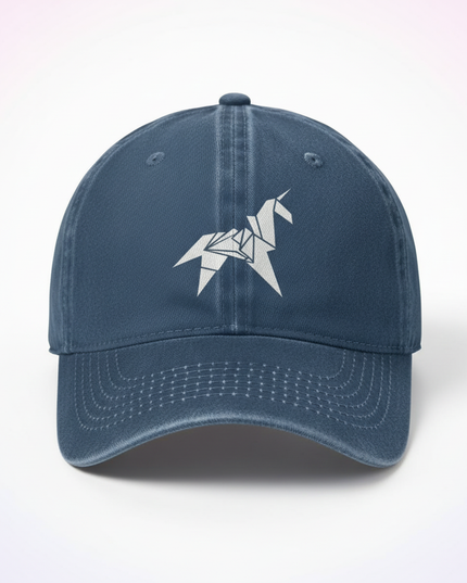 unicorn origami cap - white-bg