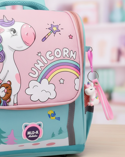 unicorn orthopedic backpack for school - detail