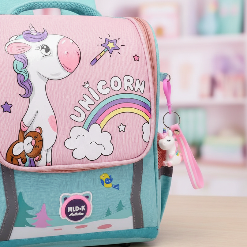 unicorn orthopedic backpack for school - detail