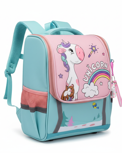 unicorn orthopedic backpack for school - white-bg