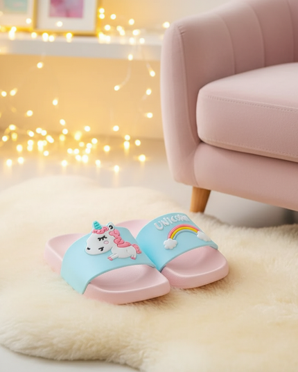 unicorn outdoor slippers - lifestyle