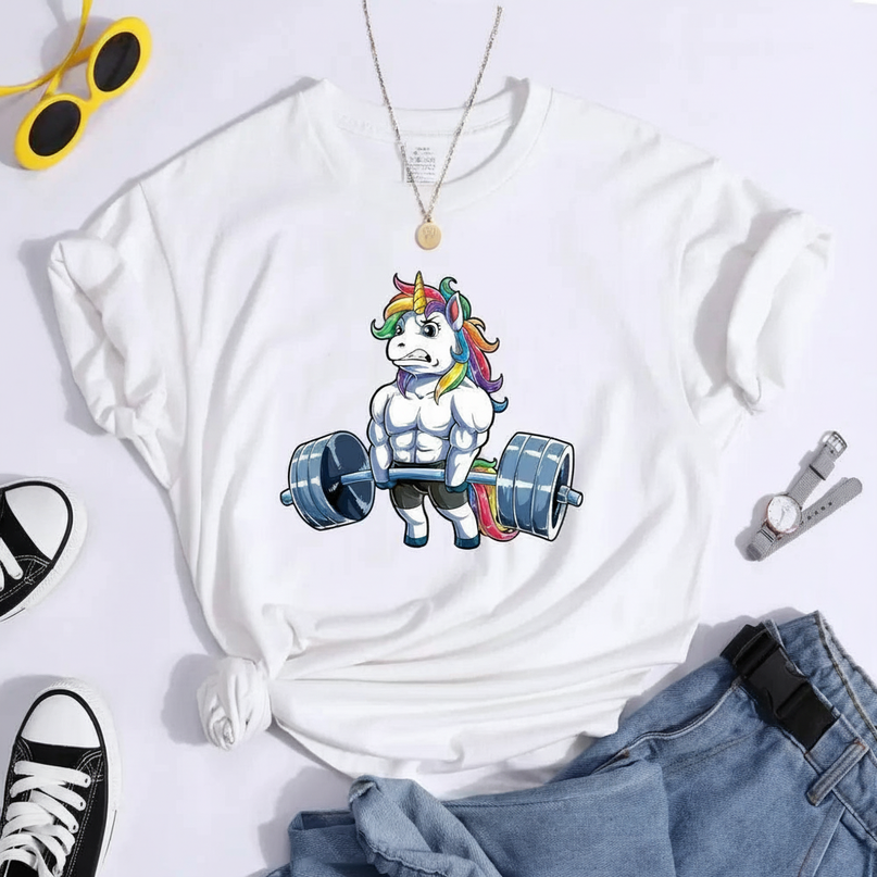 unicorn pajama party shirt - white-bg