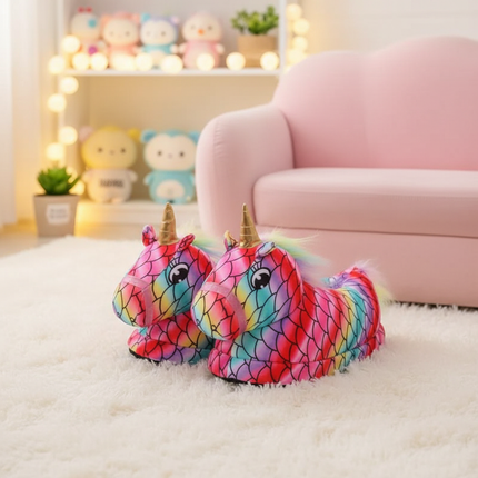 unicorn pajama slippers - lifestyle