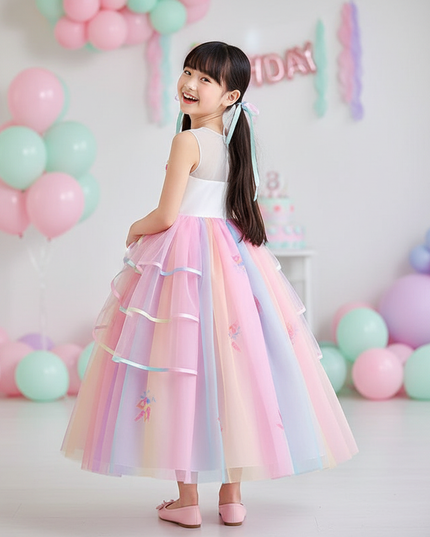 unicorn party dress princess set - back
