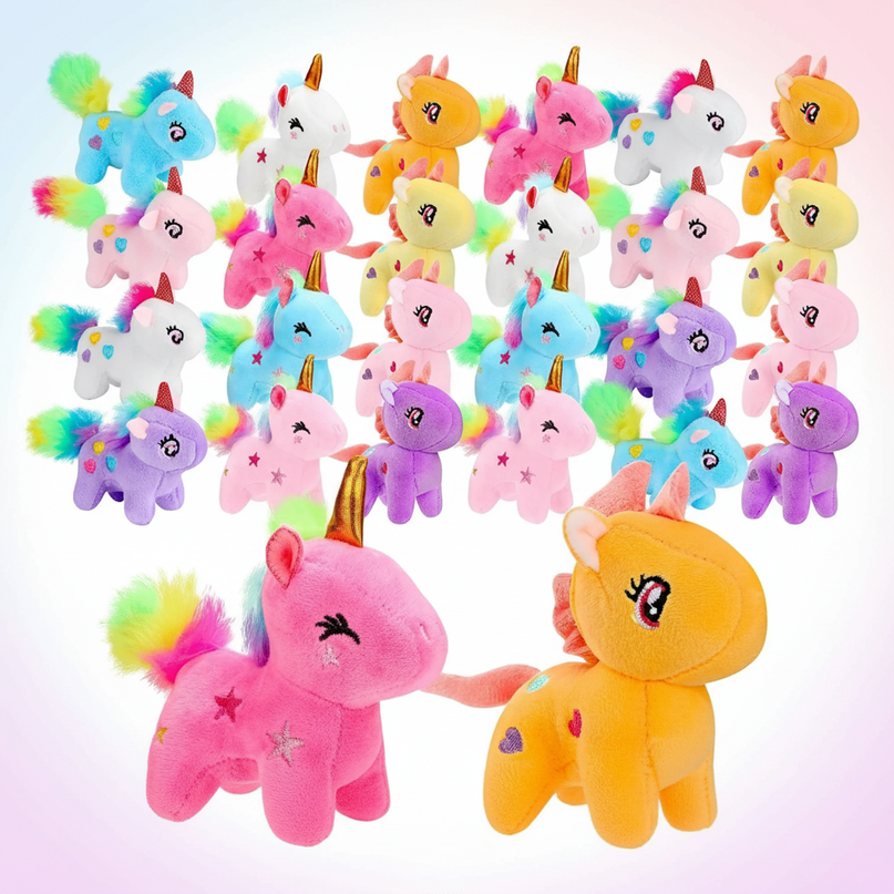 unicorn party favor keychain - white-bg