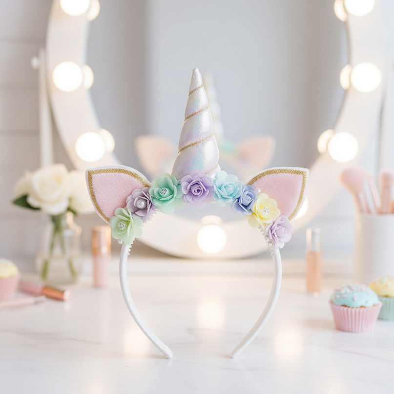 unicorn party favors headband set - lifestyle