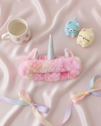 unicorn party hat headband - flat-lay