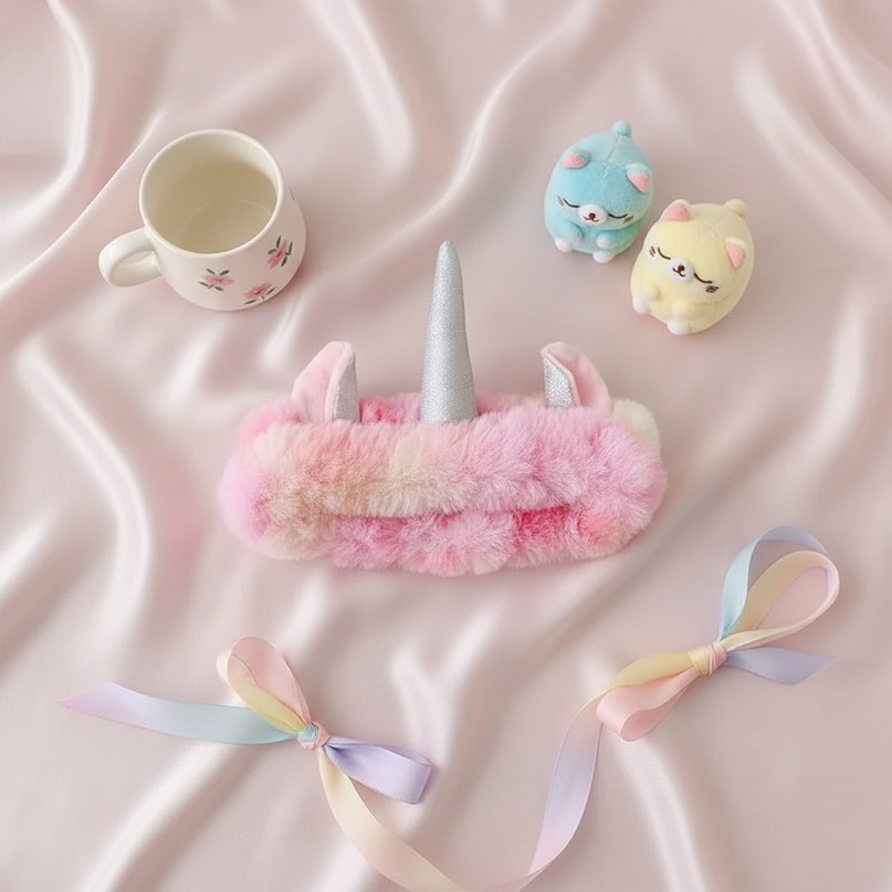 unicorn party hat headband - flat-lay