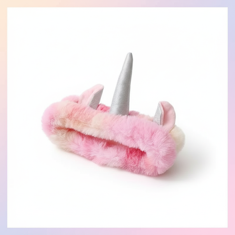 unicorn party hat headband - white-bg