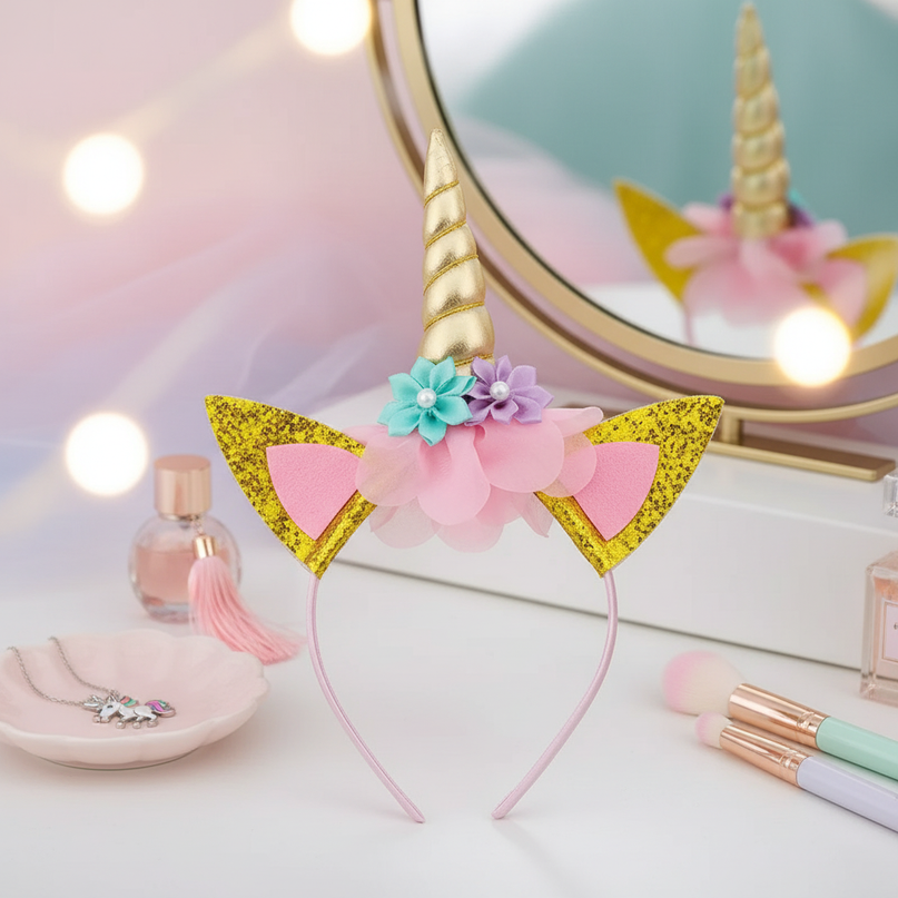 unicorn party headband - lifestyle