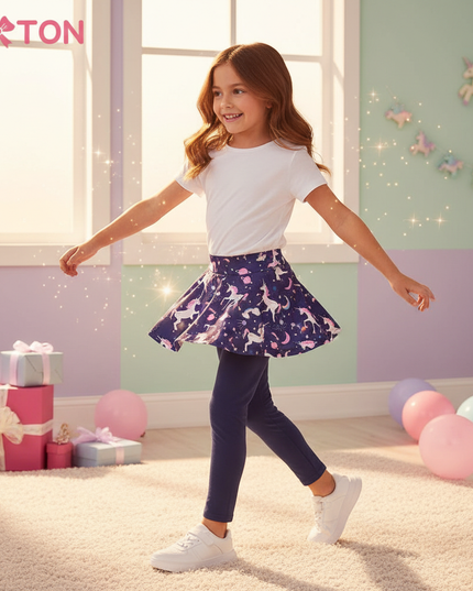 unicorn party leggings - in-use