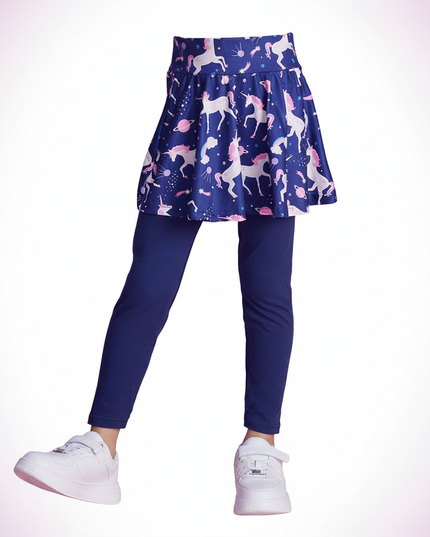 unicorn party leggings - white-bg