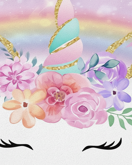 unicorn party rug - detail