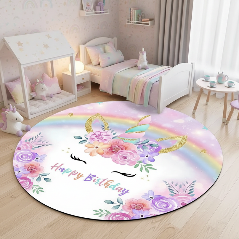 unicorn party rug - lifestyle