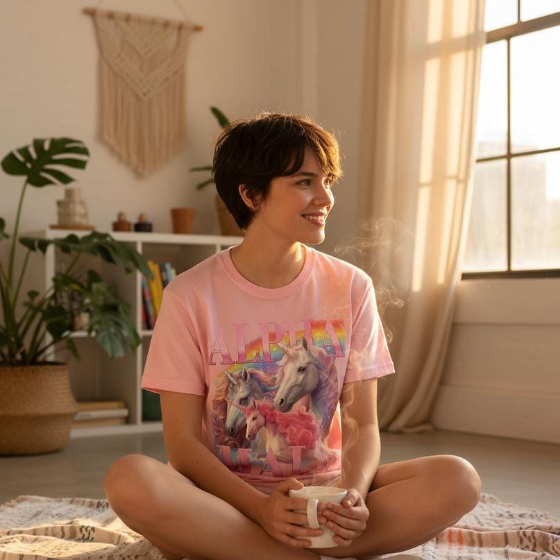 unicorn party shirts - in-use