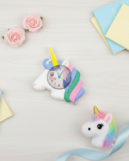 unicorn party watch - flat-lay