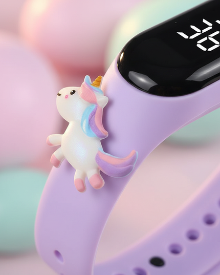 unicorn pastel led watch - detail