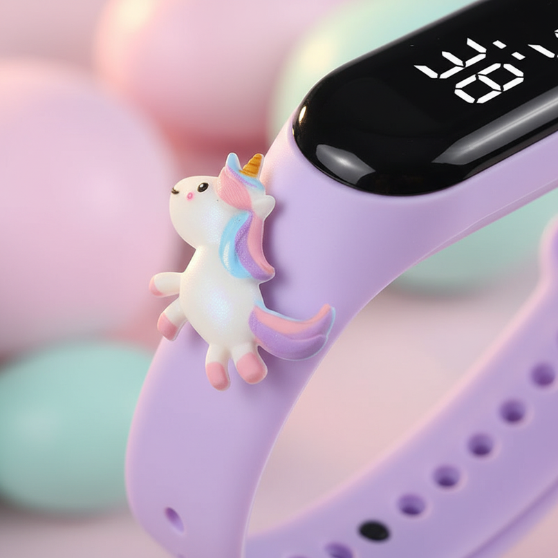 unicorn pastel led watch - detail