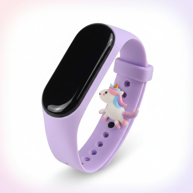 unicorn pastel led watch - white-bg