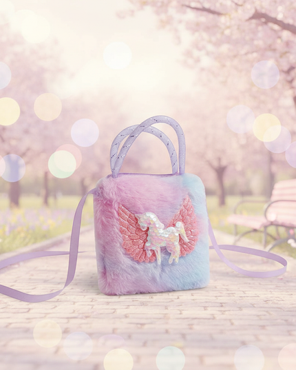 unicorn pastel shoulder purse - lifestyle