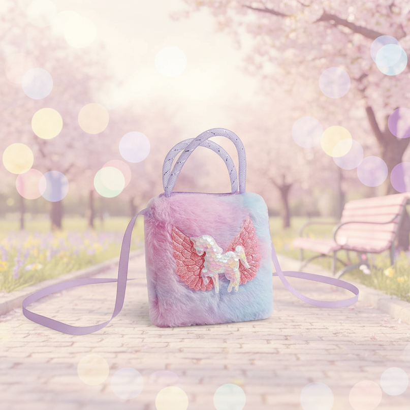 unicorn pastel shoulder purse - lifestyle