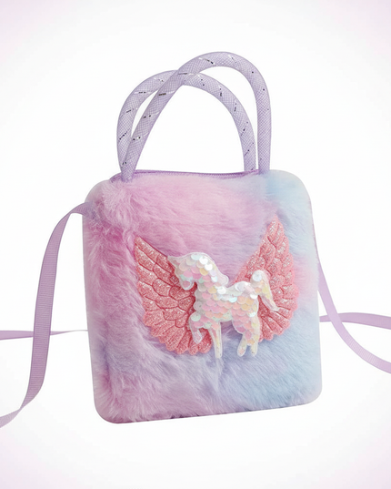 unicorn pastel shoulder purse - white-bg
