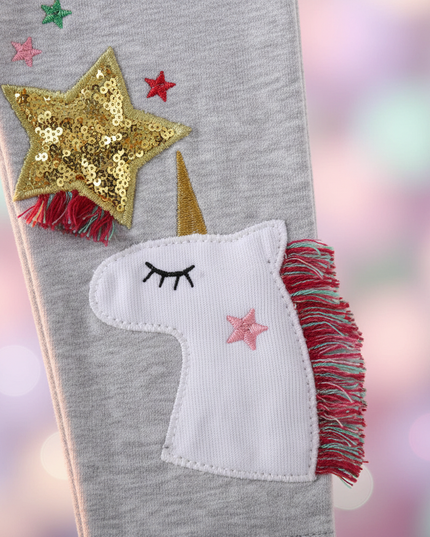 unicorn patchwork leggings - detail