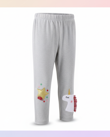 unicorn patchwork leggings - white-bg
