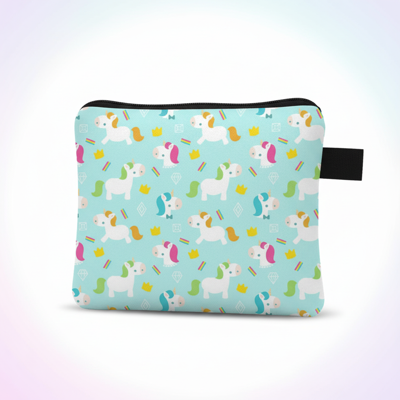 unicorn pattern coin purse - white-bg