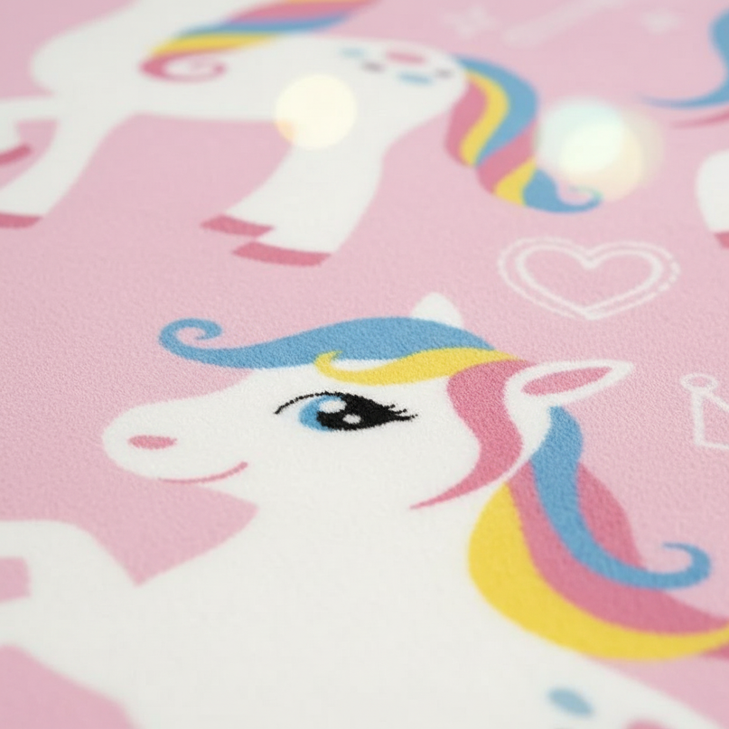 unicorn pattern rug - detail