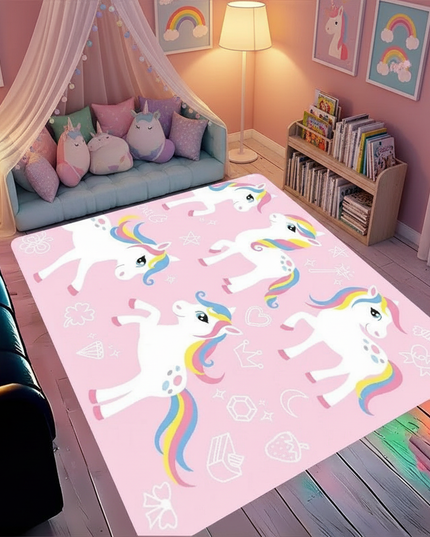 unicorn pattern rug - lifestyle