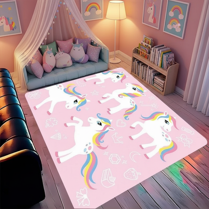 unicorn pattern rug - lifestyle