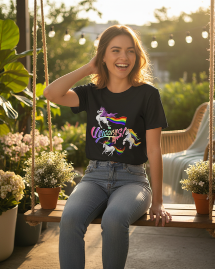 unicorn pattern shirt - in-use
