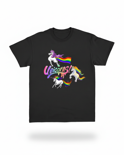 unicorn pattern shirt - white-bg