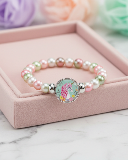unicorn pearl bracelet - lifestyle