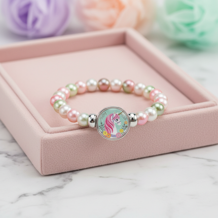 unicorn pearl bracelet - lifestyle