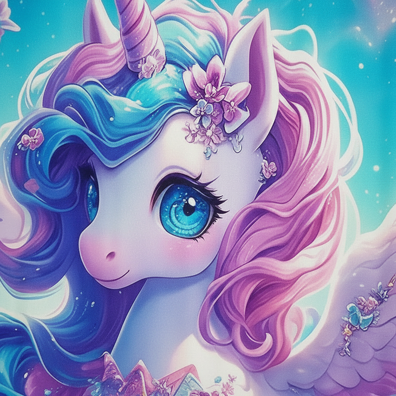 unicorn pegasus curtains - detail