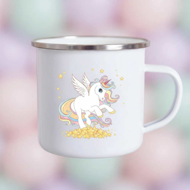 winged unicorn mug - detail